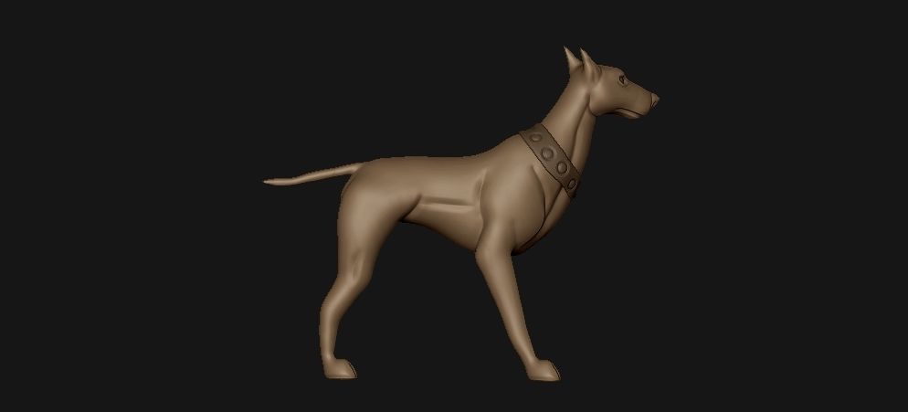 Doberman egyptian horse 3D print model_3