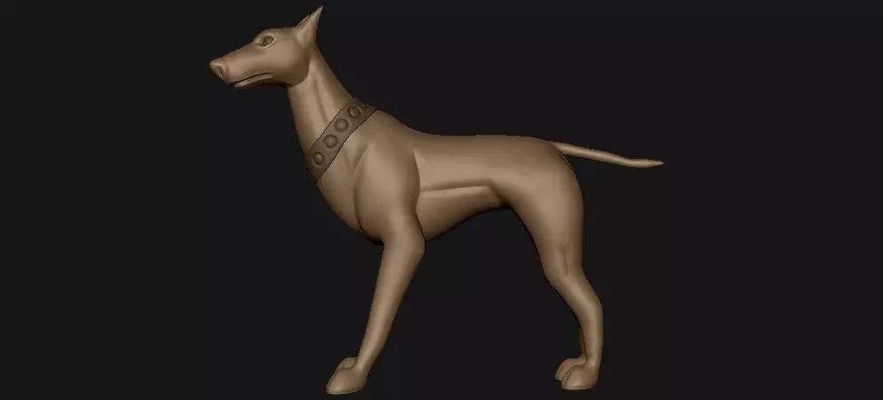 Doberman egyptian horse 3D print model_0