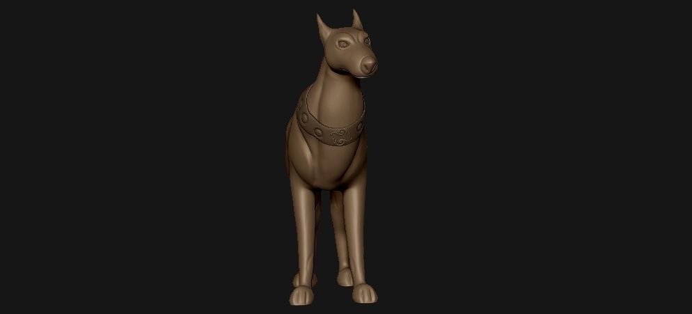 Doberman egyptian horse 3D print model_1