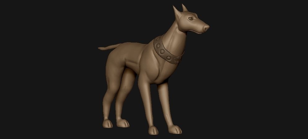 Doberman egyptian horse 3D print model_7