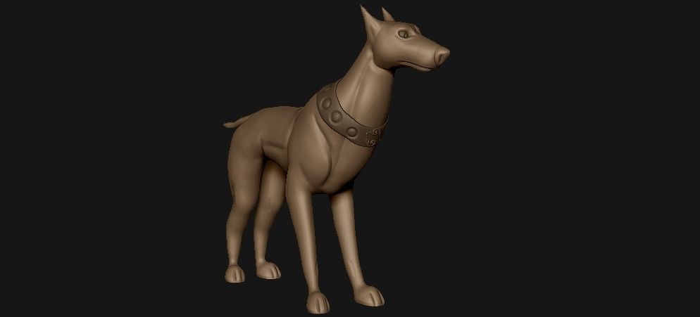 Doberman egyptian horse 3D print model_4