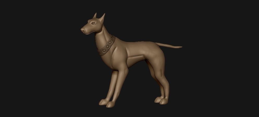 Doberman egyptian horse 3D print model_5