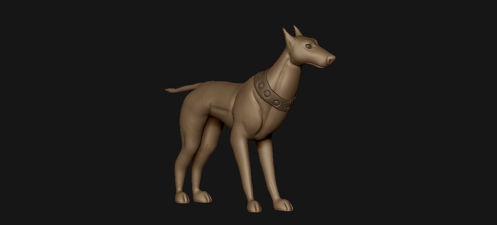 Doberman egyptian horse 3D print model_2