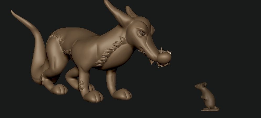 love and mouse 3D model_2