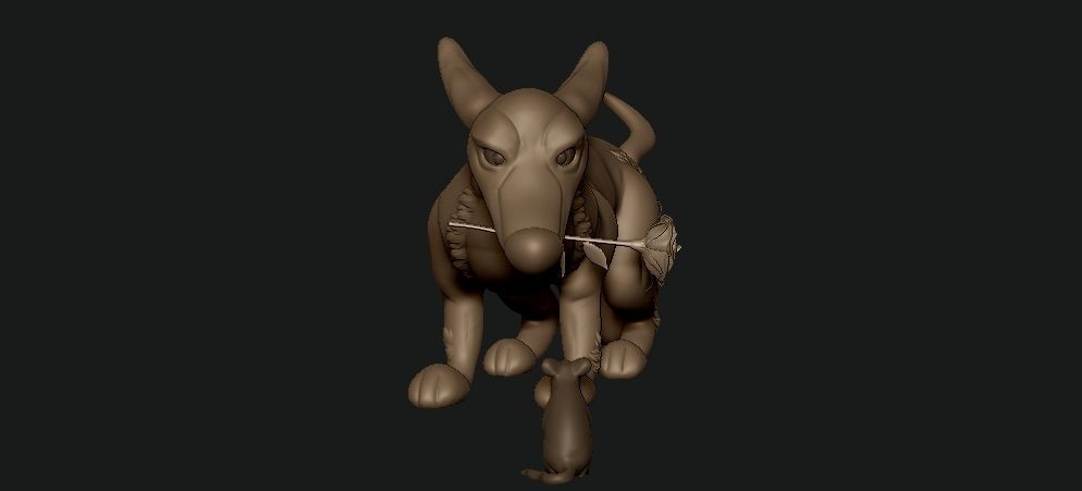 love and mouse 3D model_1