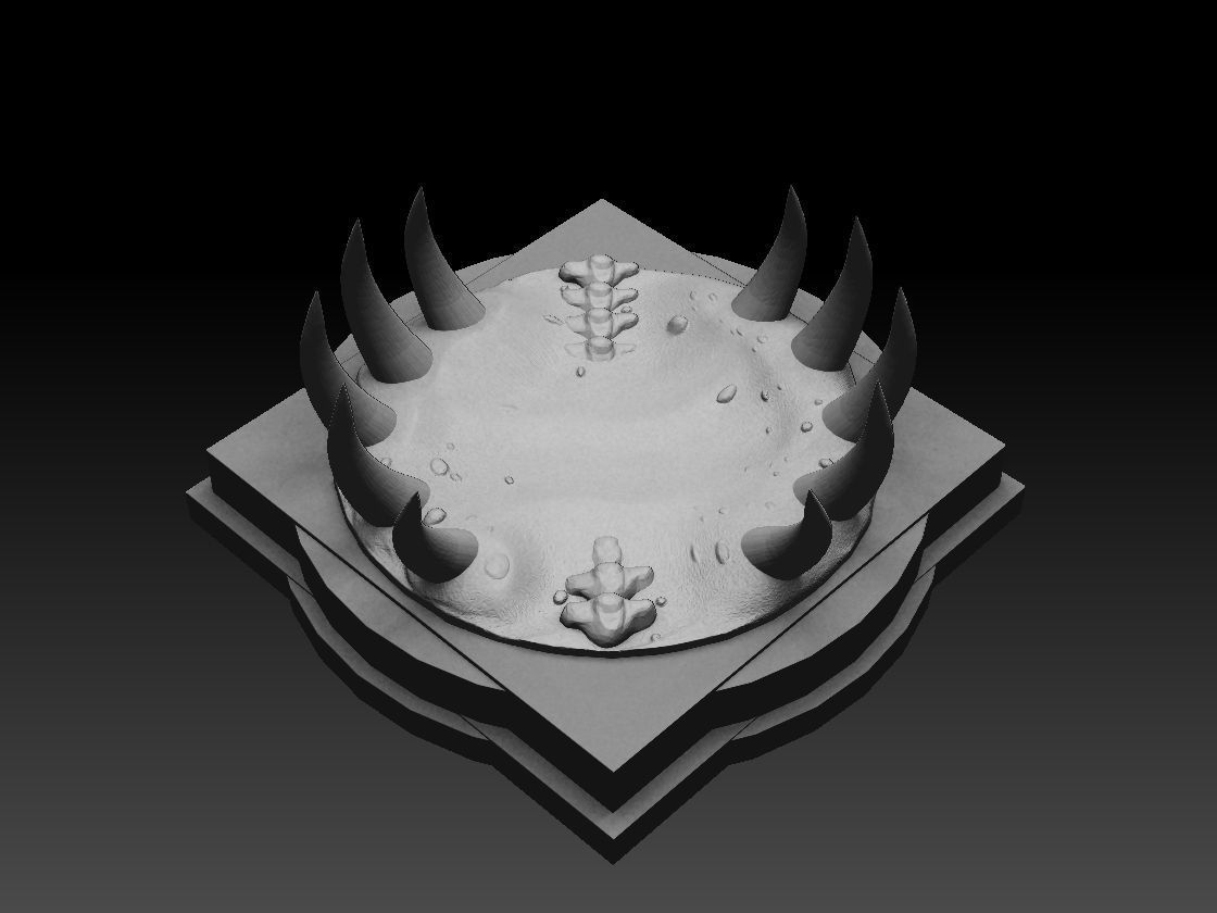 6 DnD figurines base stand foot fantasy sand pack  3D print model_3