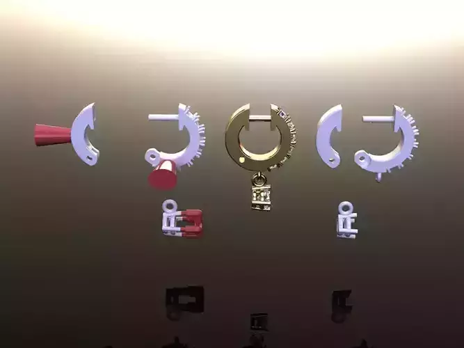 Small Size Diamond Hoop Dangle Earring 2MM