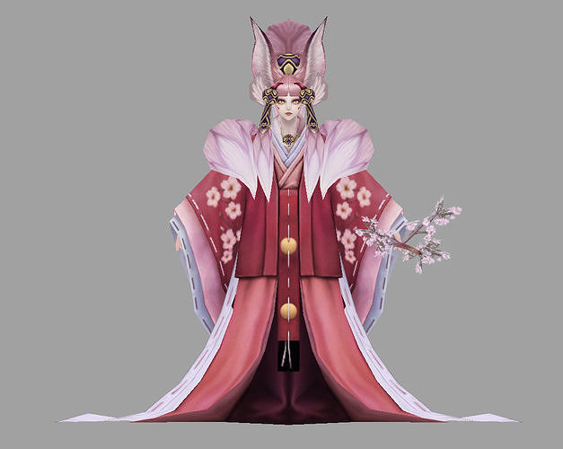 Queen final fantasy xiv Low-poly 3D model