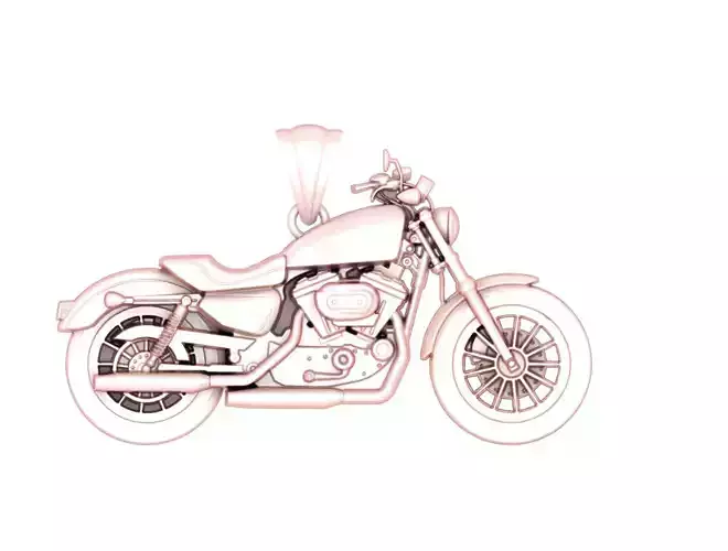 motorbike jewelry 3D print model