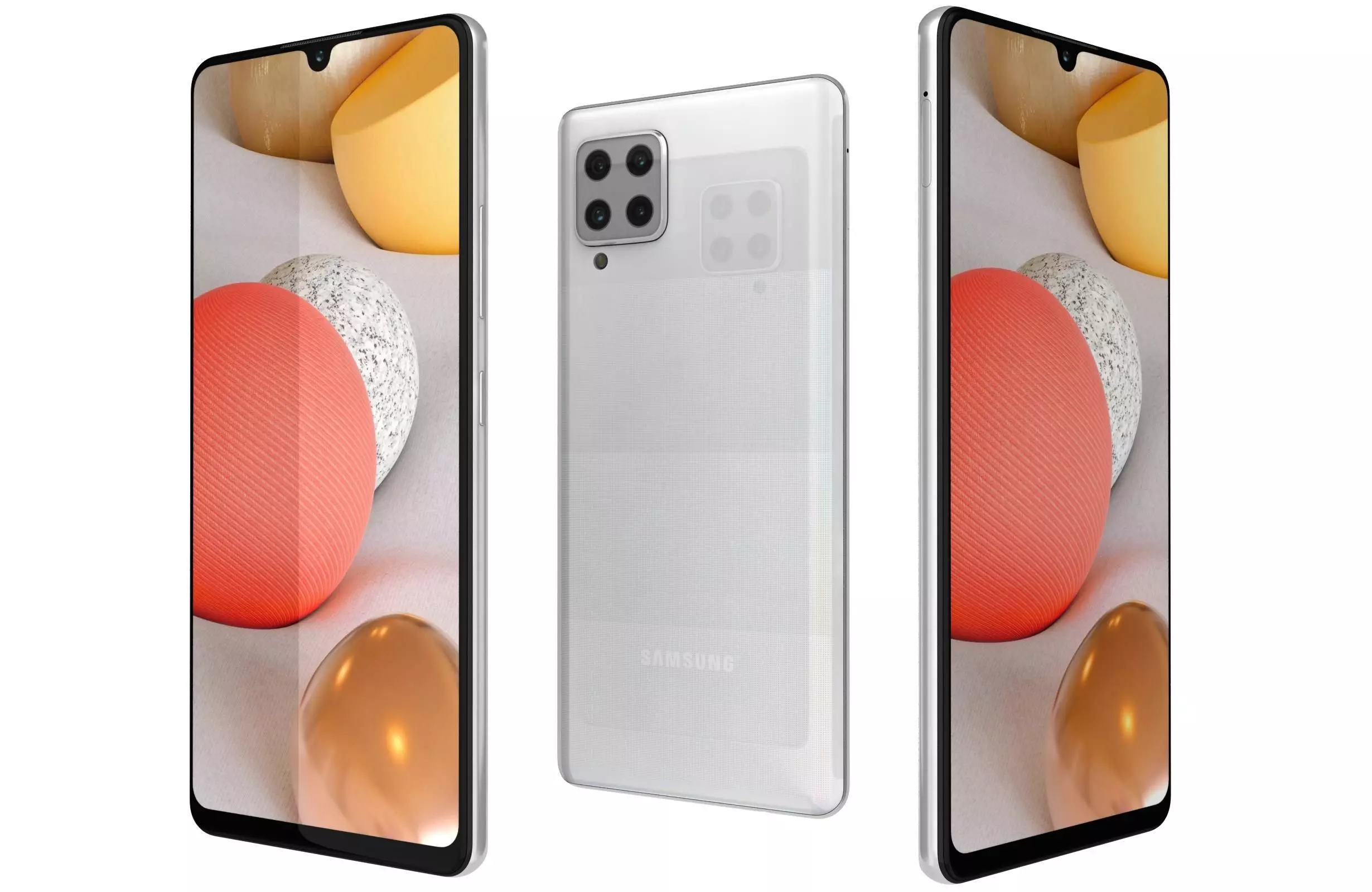 Samsung Galaxy A42 5G Prism Dot White 3D model_0