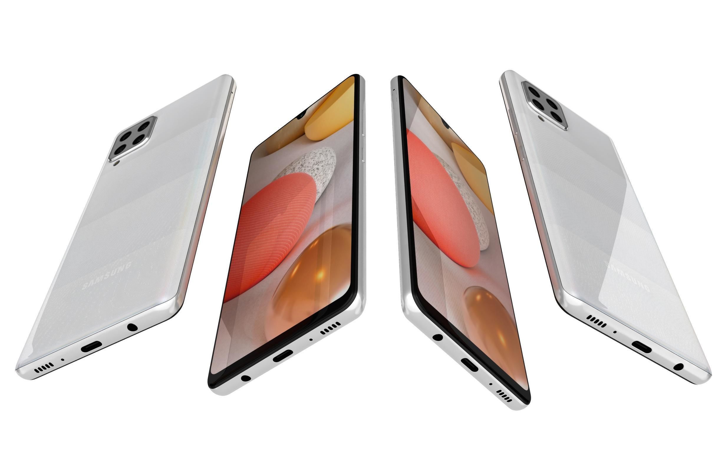 Samsung Galaxy A42 5G Prism Dot White 3D model_4