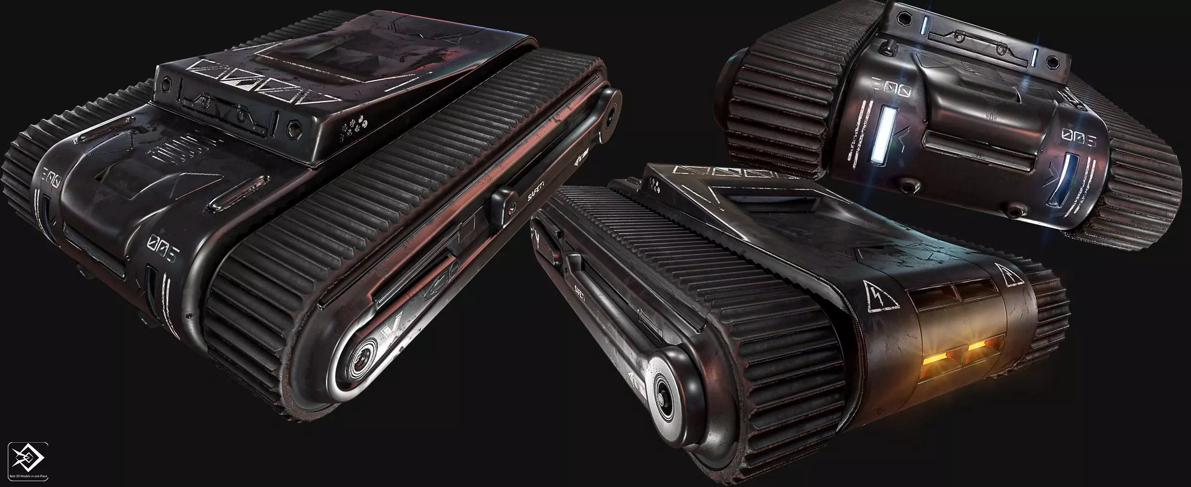 Spy Robots Low-poly 3D model_0