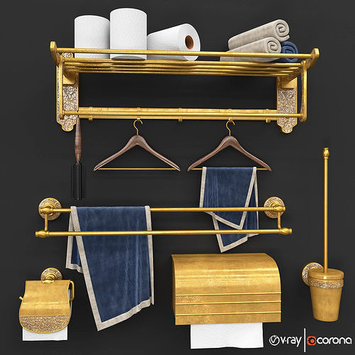 Furniture and decor for bathroom vol1 3D model