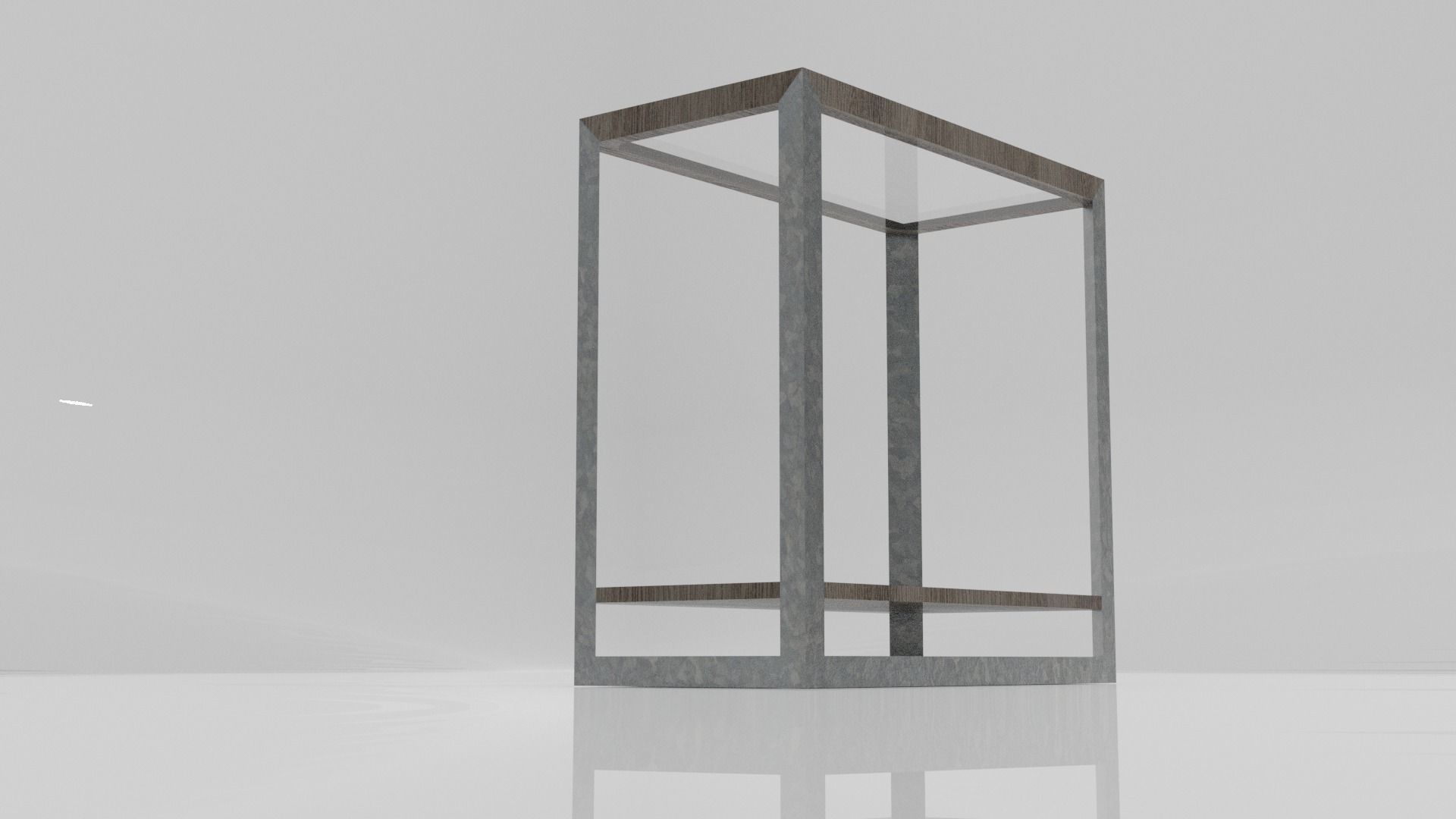 End Table Low-poly 3D model_2