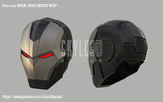 Variant War Machine Full Size Helmet 3D print ready STL 3D print model
