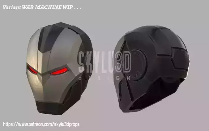 Variant War Machine Full Size Helmet 3D print ready STL 3D print model