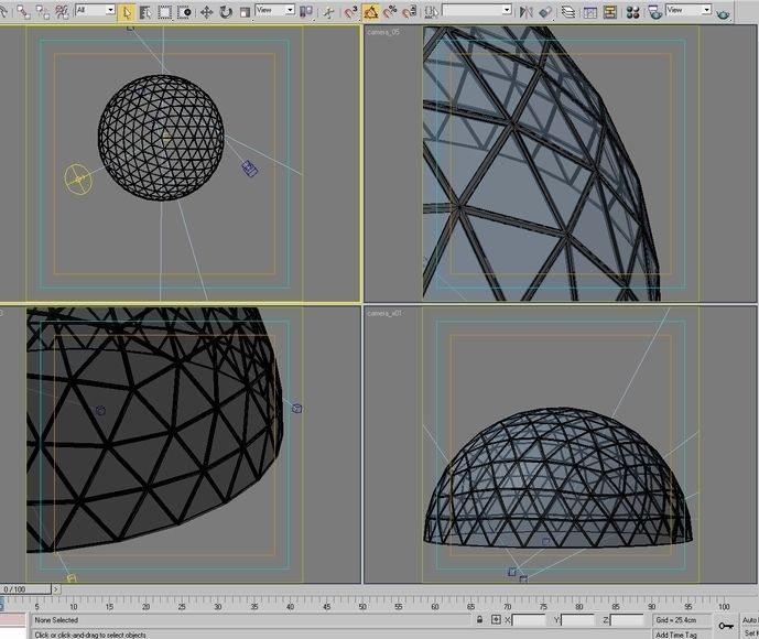 Metallic structure truss 08 Dome 3D model_4