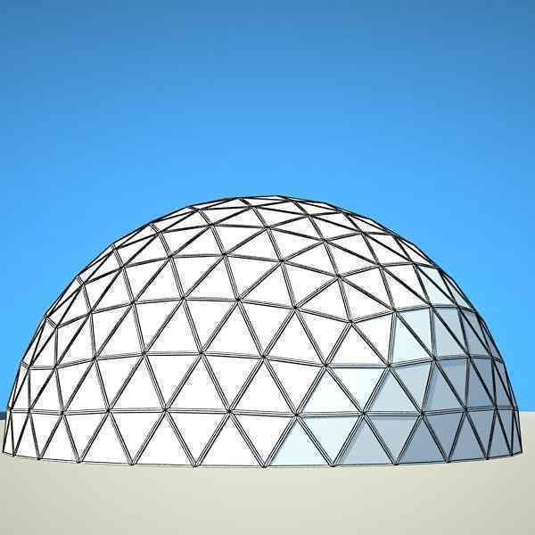 Metallic structure truss 08 Dome 3D model_3