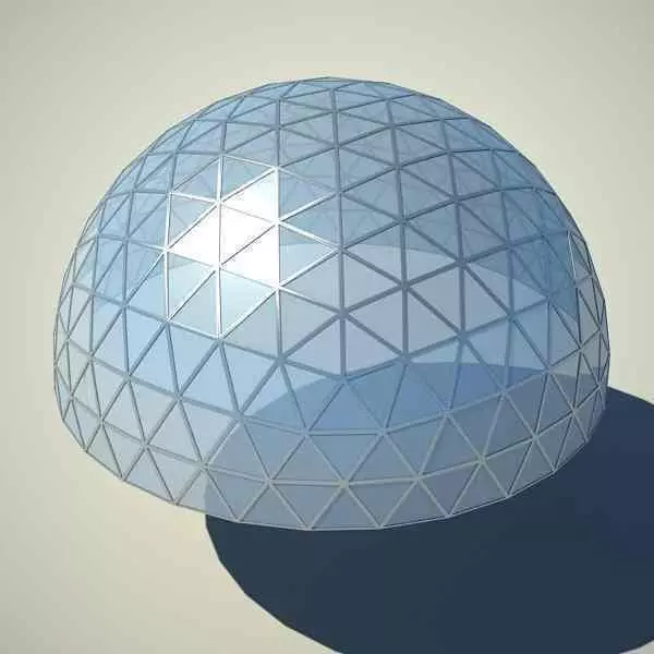 Metallic structure truss 08 Dome 3D model_0