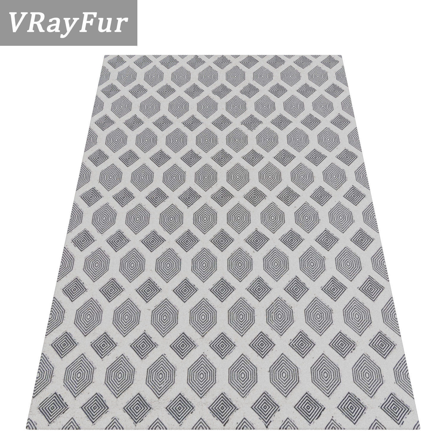 Rug Set 1950 3D model_2