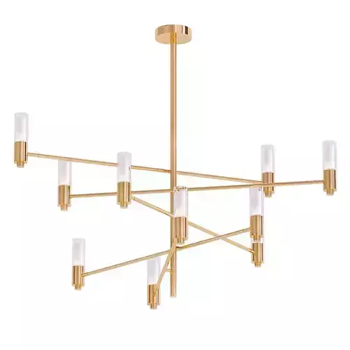 LEVEL modern chandelier in brass