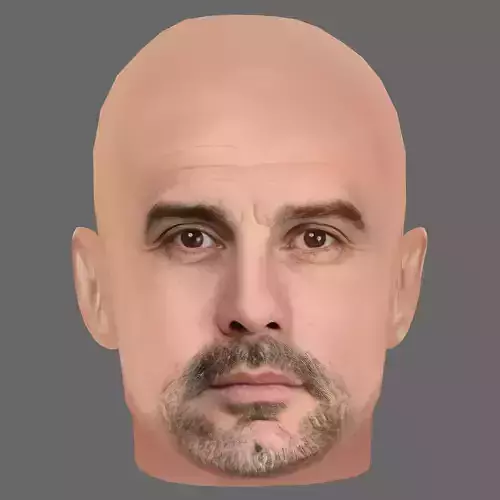 Pep Guardiola Head - Lowpoly head for game Low-poly