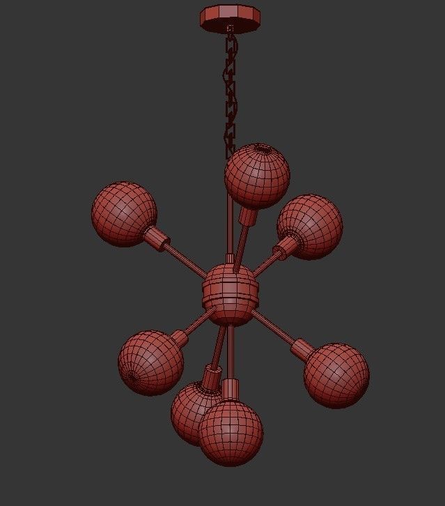 ILLUMINATED BURST CHANDELIER 3D model_1