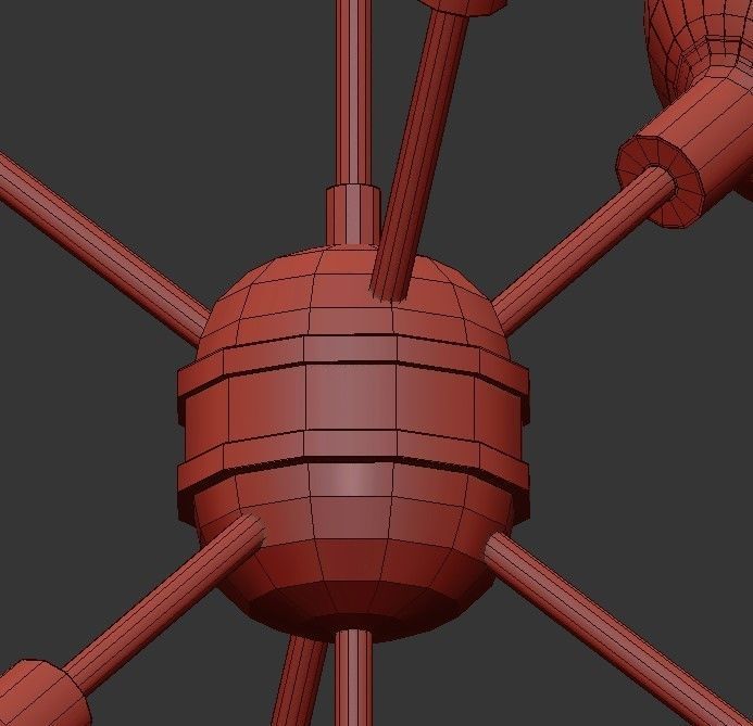 ILLUMINATED BURST CHANDELIER 3D model_4