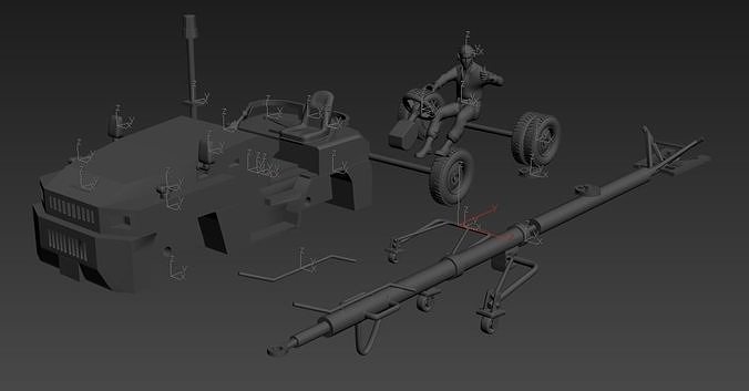 Indonesia Sukhoi airplane tow truck 72 scale 3D print model