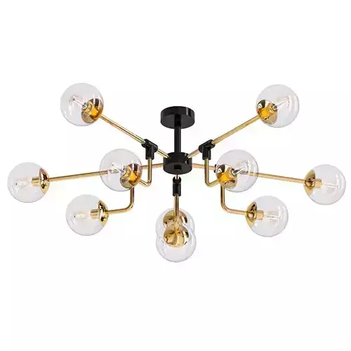 AGIRA modern brass and glass ceiling light