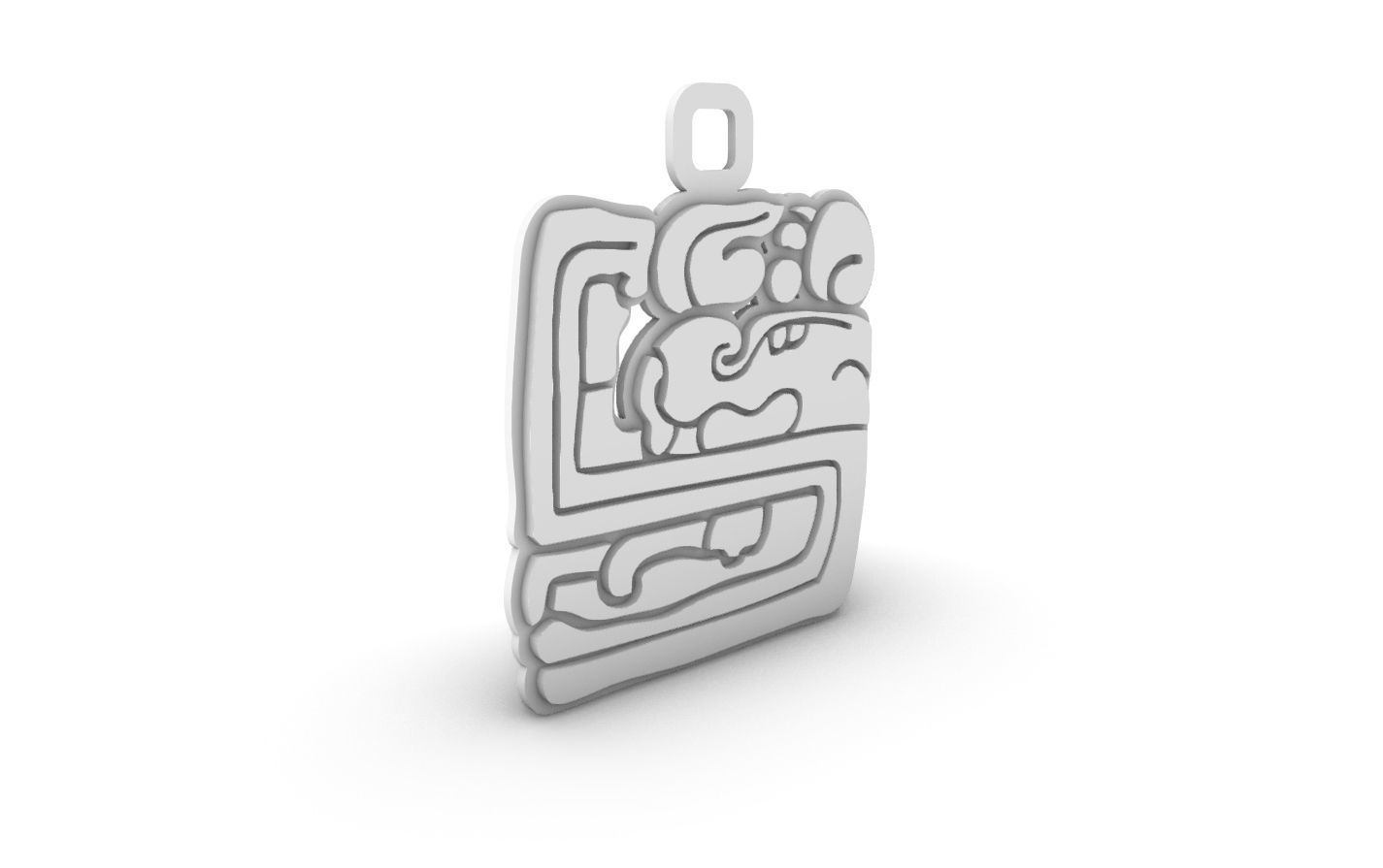 Mayan native glyph pendant 10 3D print model_10