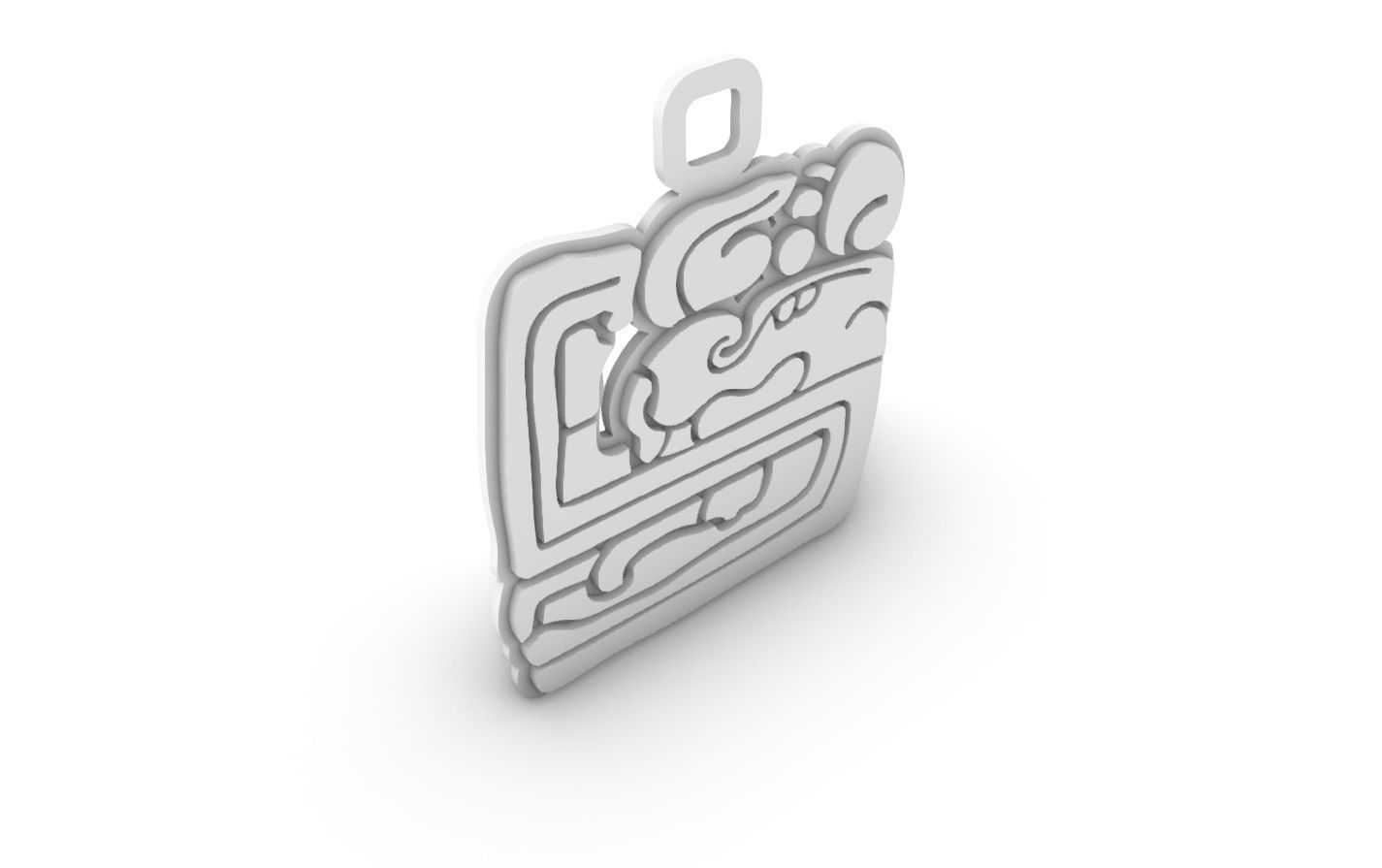 Mayan native glyph pendant 10 3D print model_14