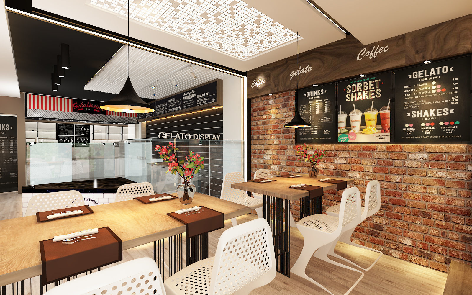 Restaurent Interior 3D model_1