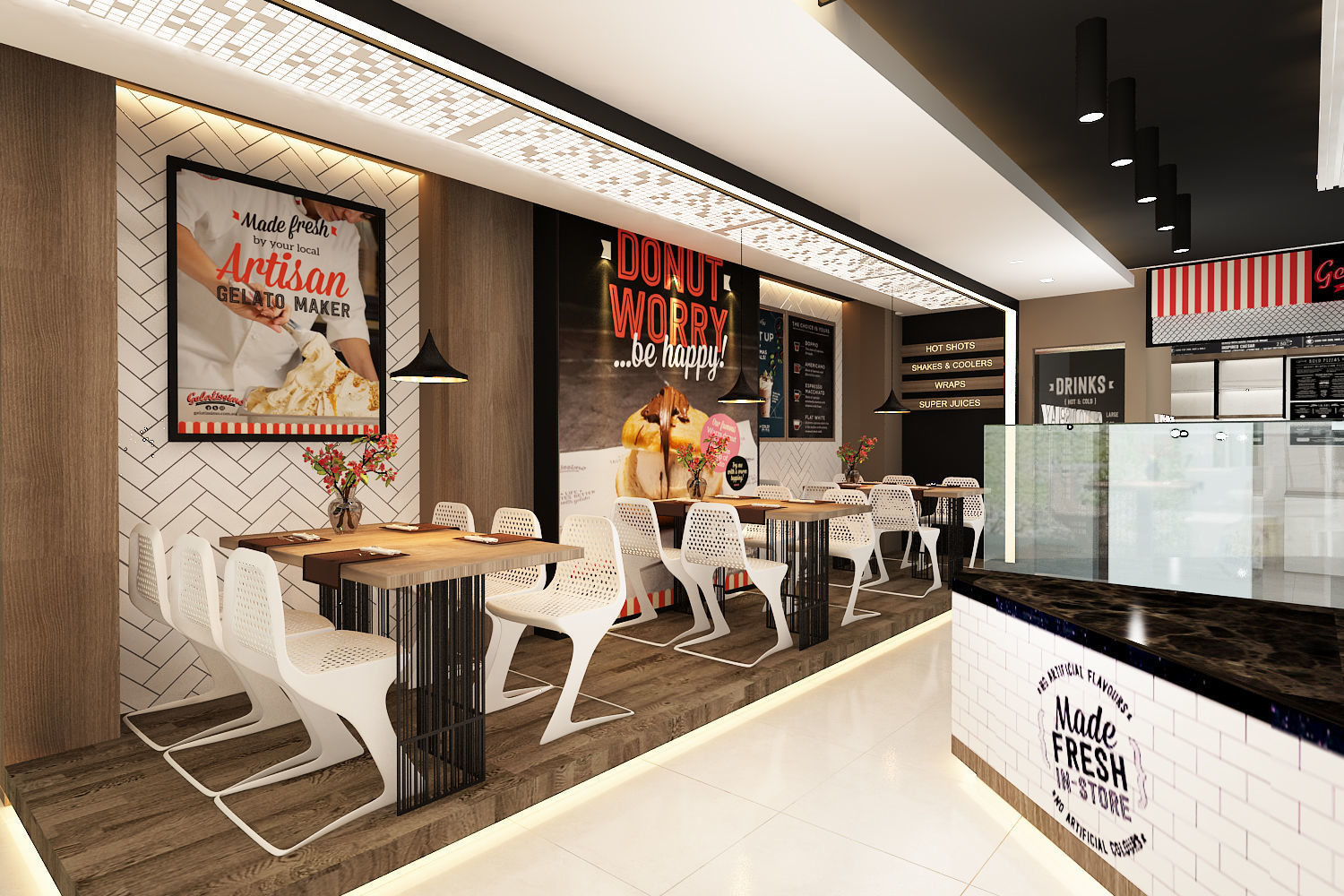 Restaurent Interior 3D model_8