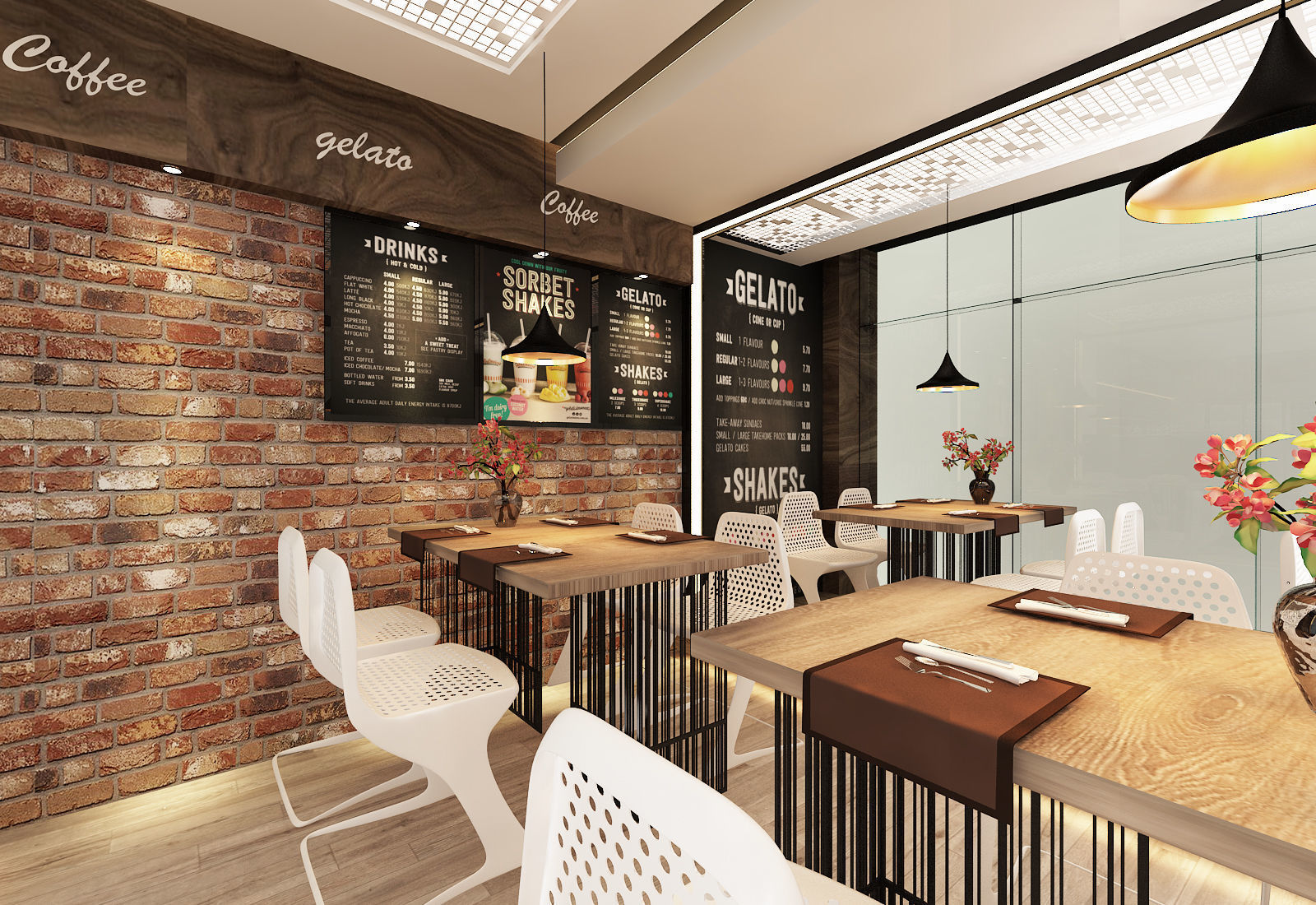 Restaurent Interior 3D model_3