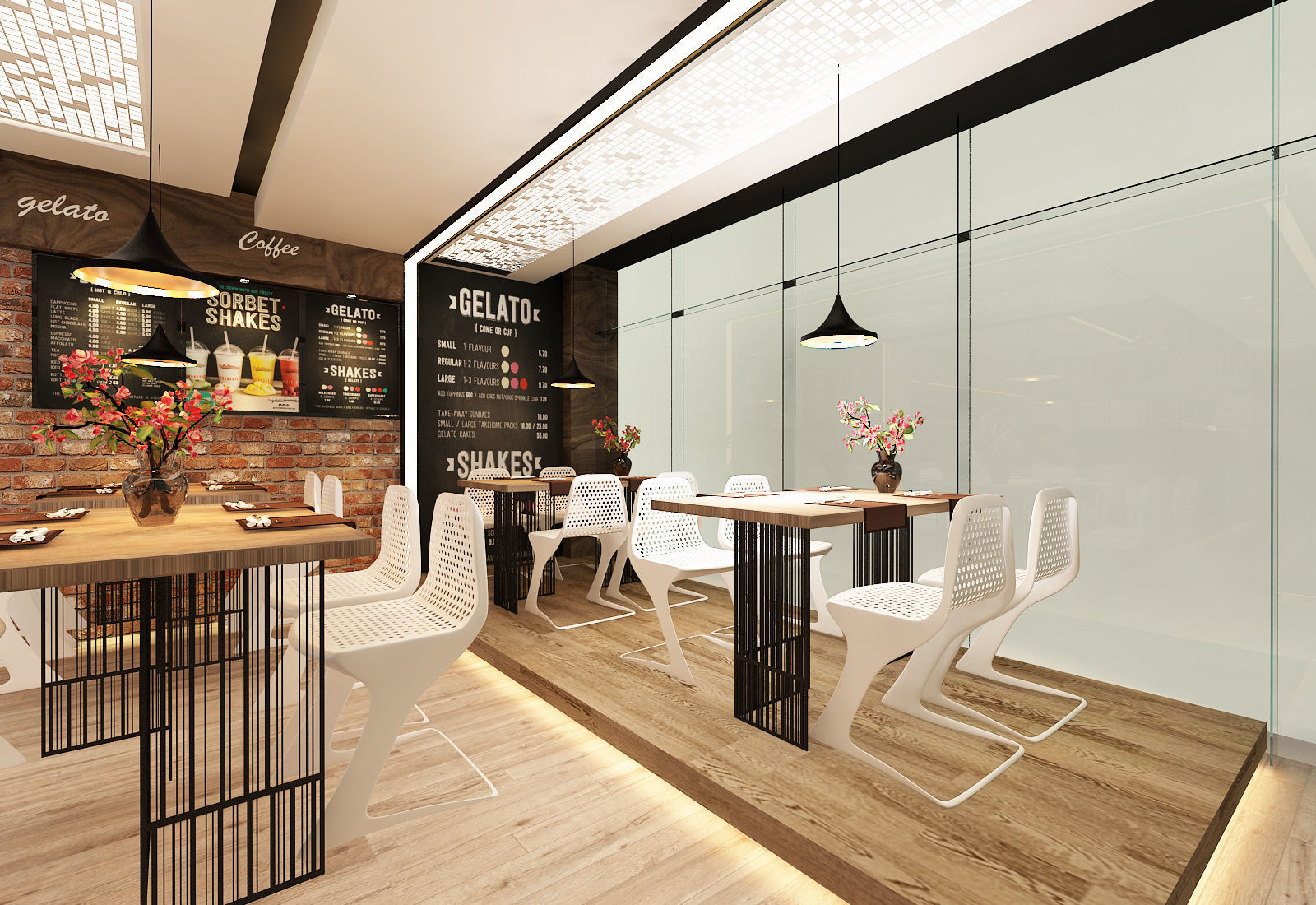 Restaurent Interior 3D model_5