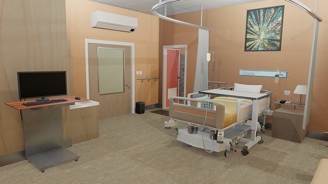 VRHospital Room 3d model Low-poly 3D model