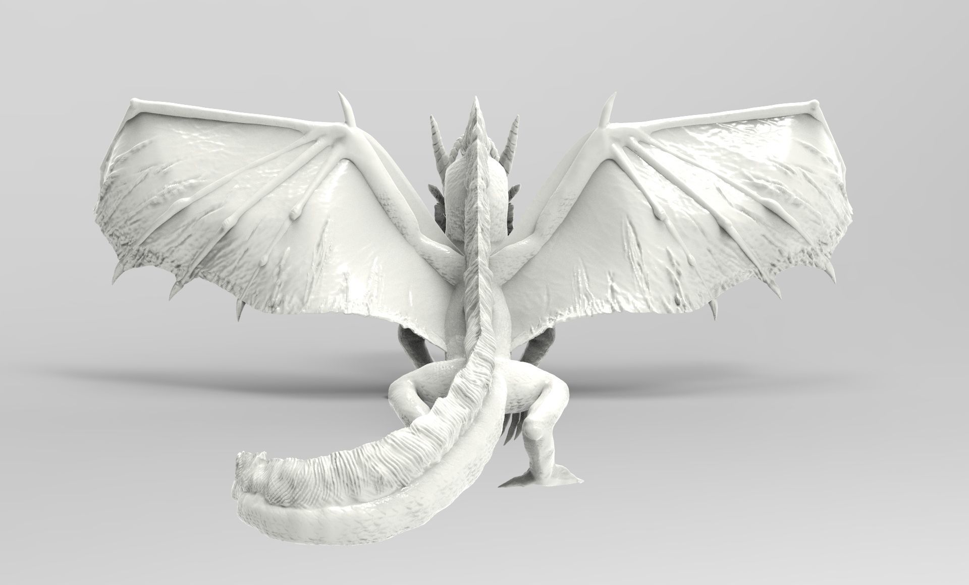White fatalis from Monster Hunter 4 ultimate  3D print model_5