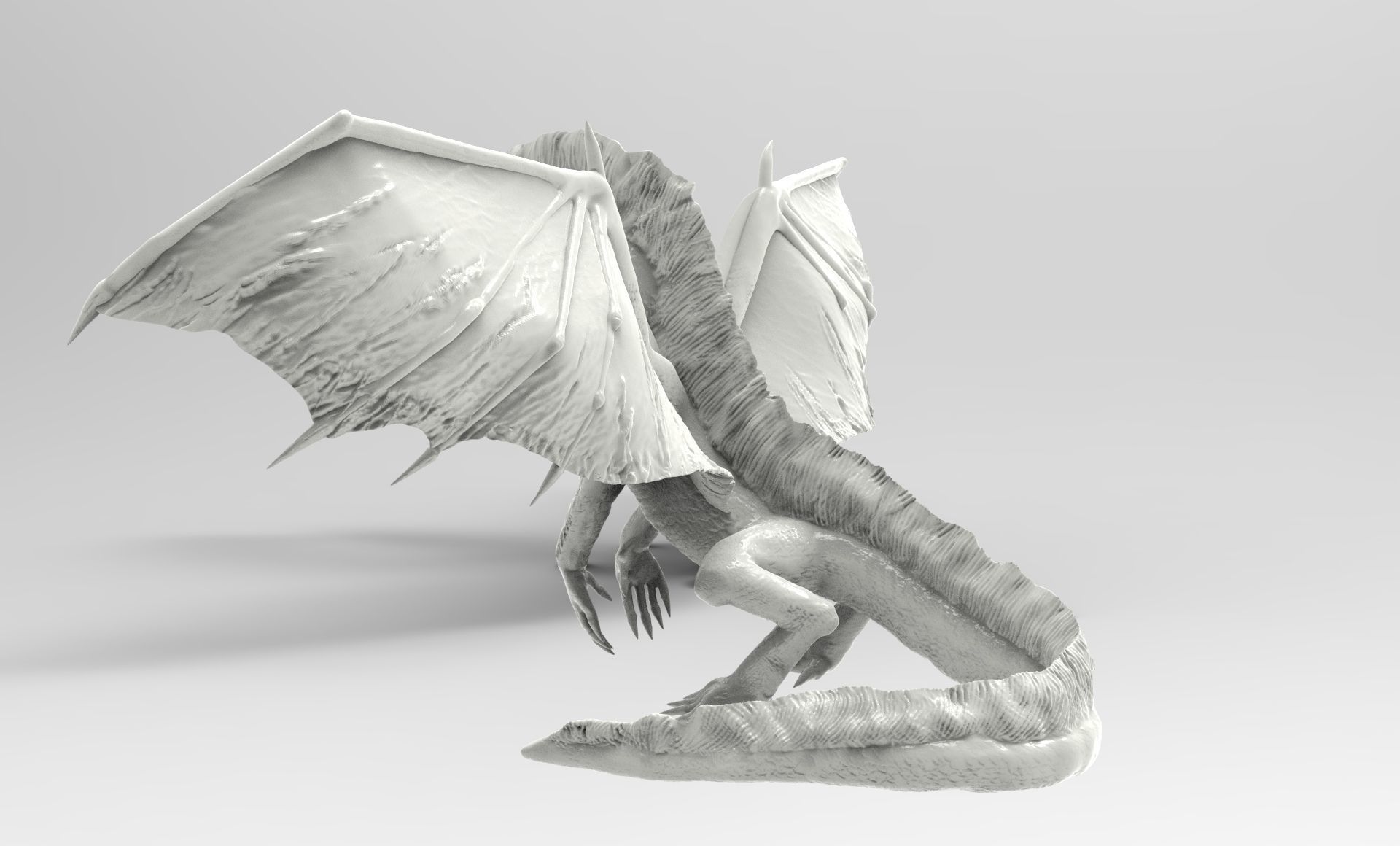 White fatalis from Monster Hunter 4 ultimate  3D print model_4