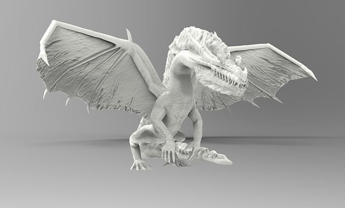 White fatalis from Monster Hunter 4 ultimate  3D print model