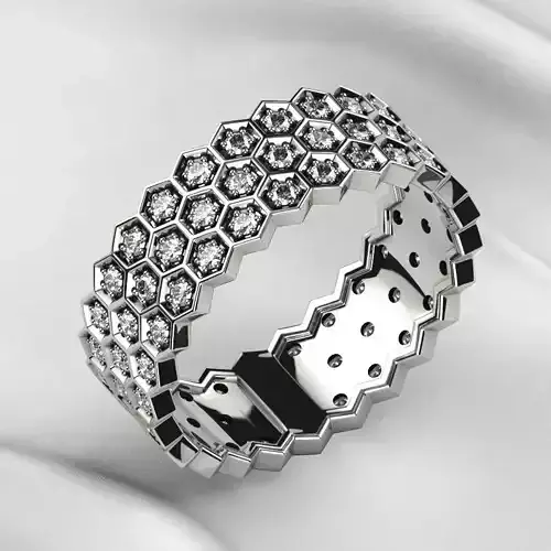 Cells All Circle Gold Ring