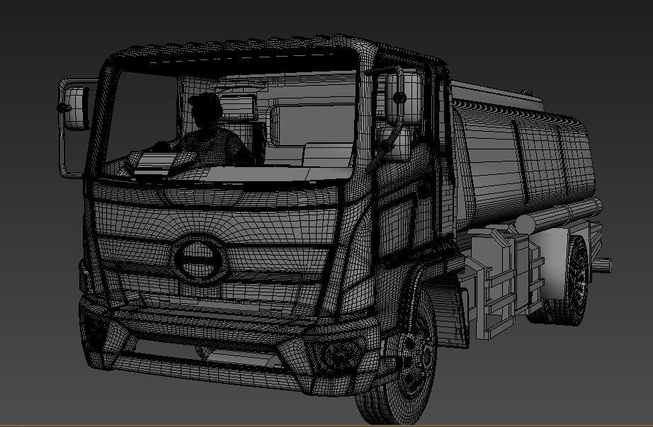STL fuel Truck 72 scale 3D print model_1