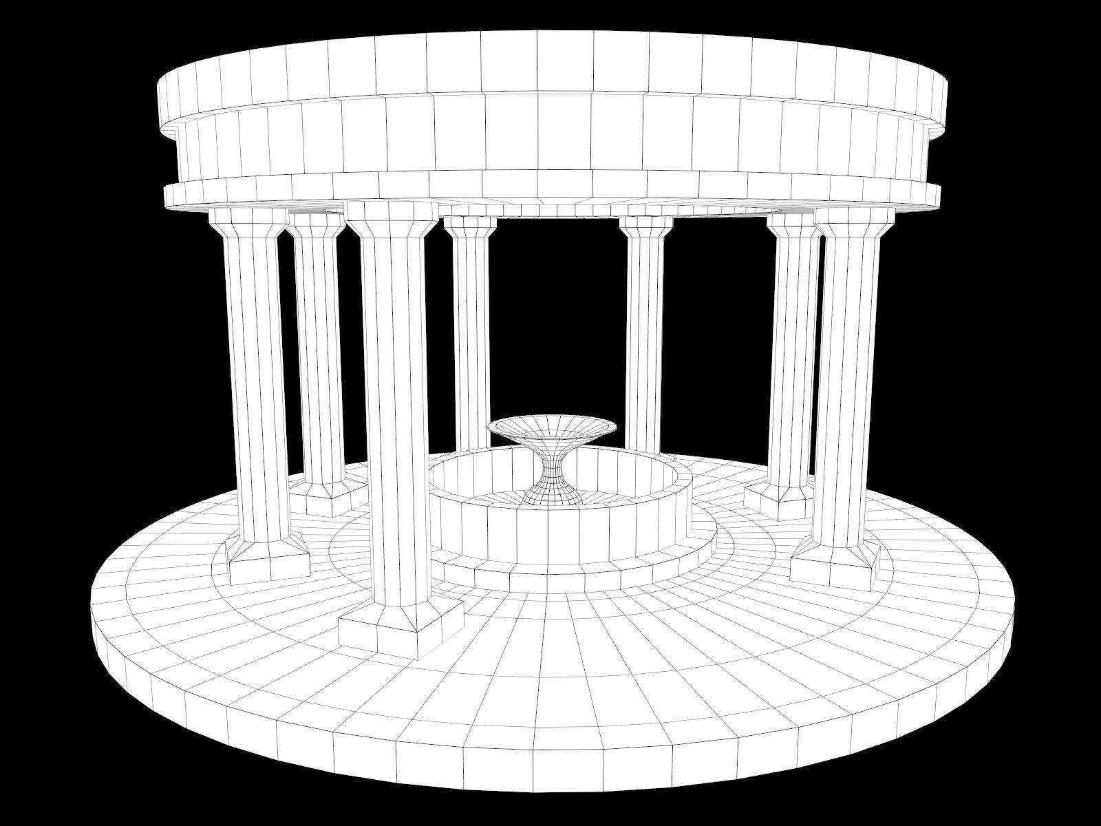 Lowpoly Ancient Temples Collection With Interior Low-poly 3D model_78