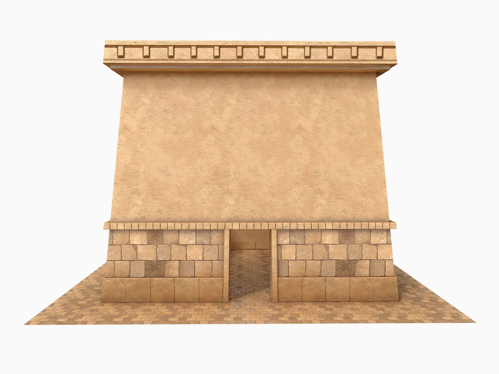 Lowpoly Ancient Temples Collection With Interior Low-poly 3D model_47