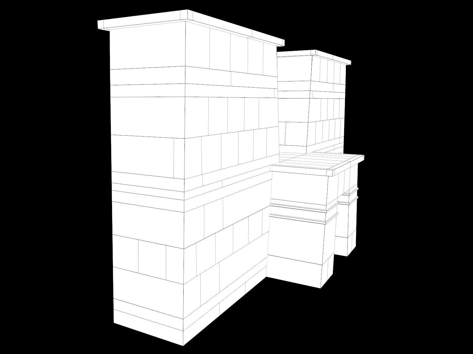 Lowpoly Ancient Temples Collection With Interior Low-poly 3D model_73