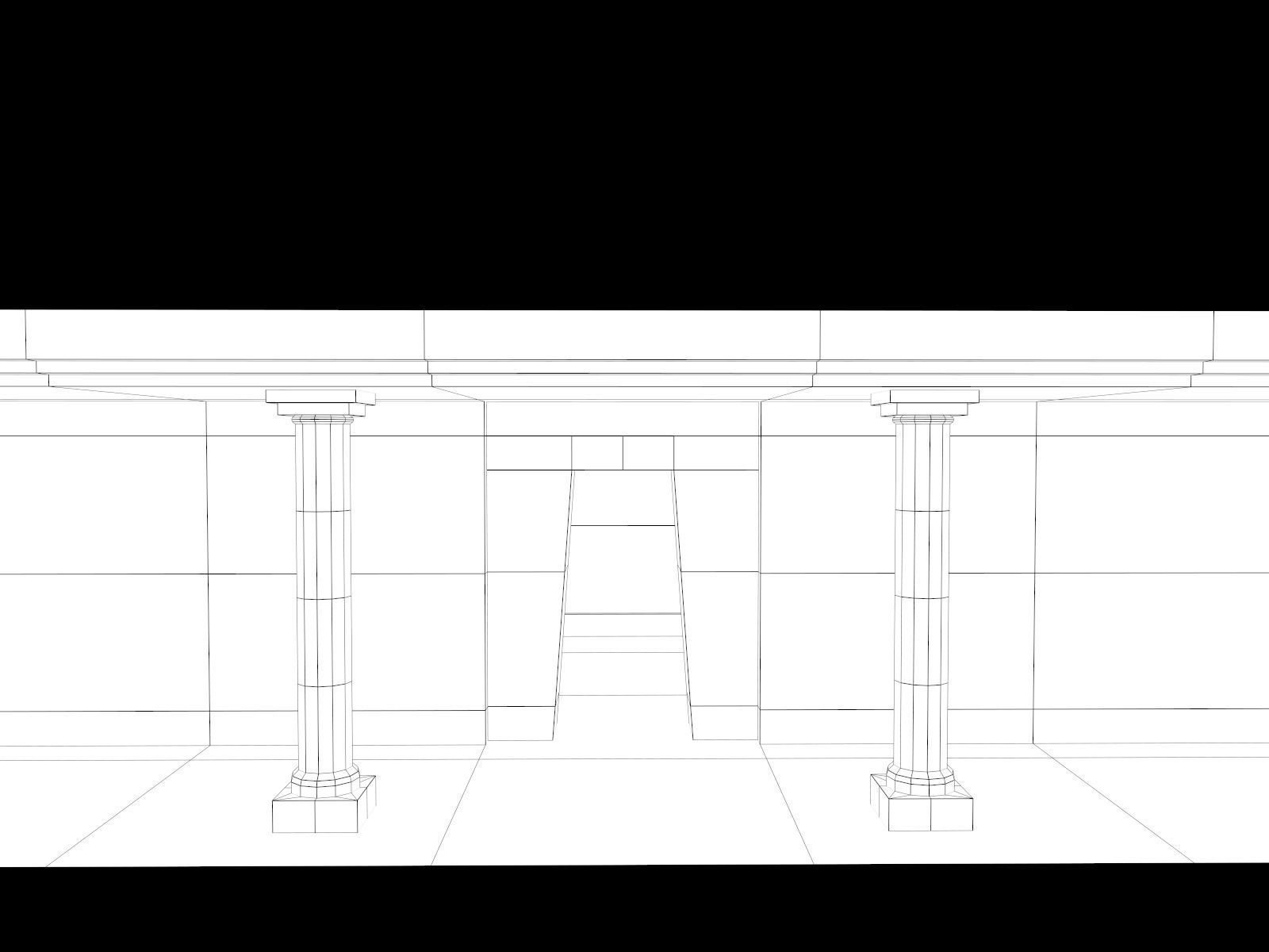 Lowpoly Ancient Temples Collection With Interior Low-poly 3D model_64