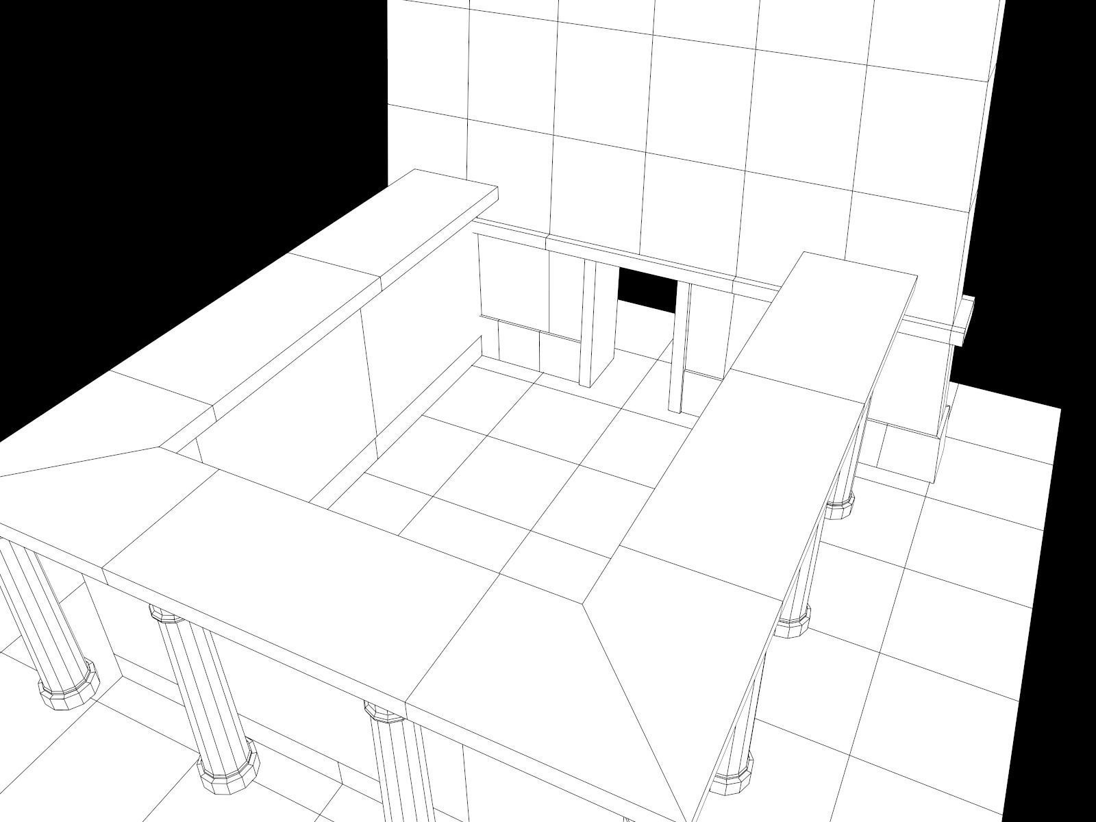 Lowpoly Ancient Temples Collection With Interior Low-poly 3D model_94