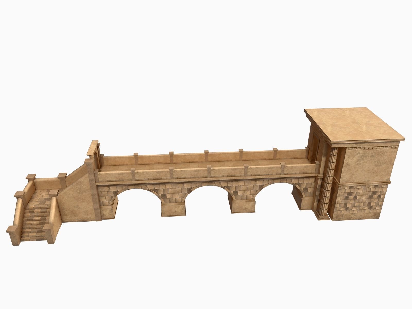 Lowpoly Ancient Temples Collection With Interior Low-poly 3D model_11