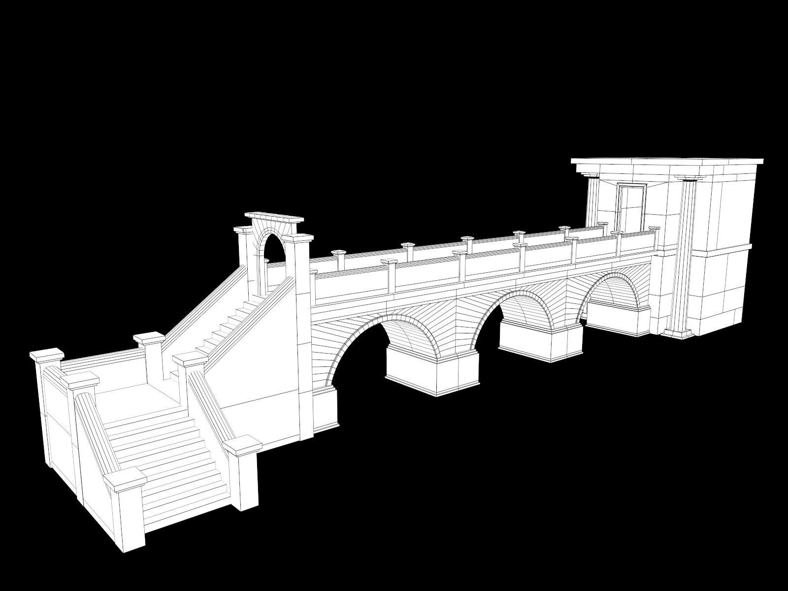 Lowpoly Ancient Temples Collection With Interior Low-poly 3D model_96