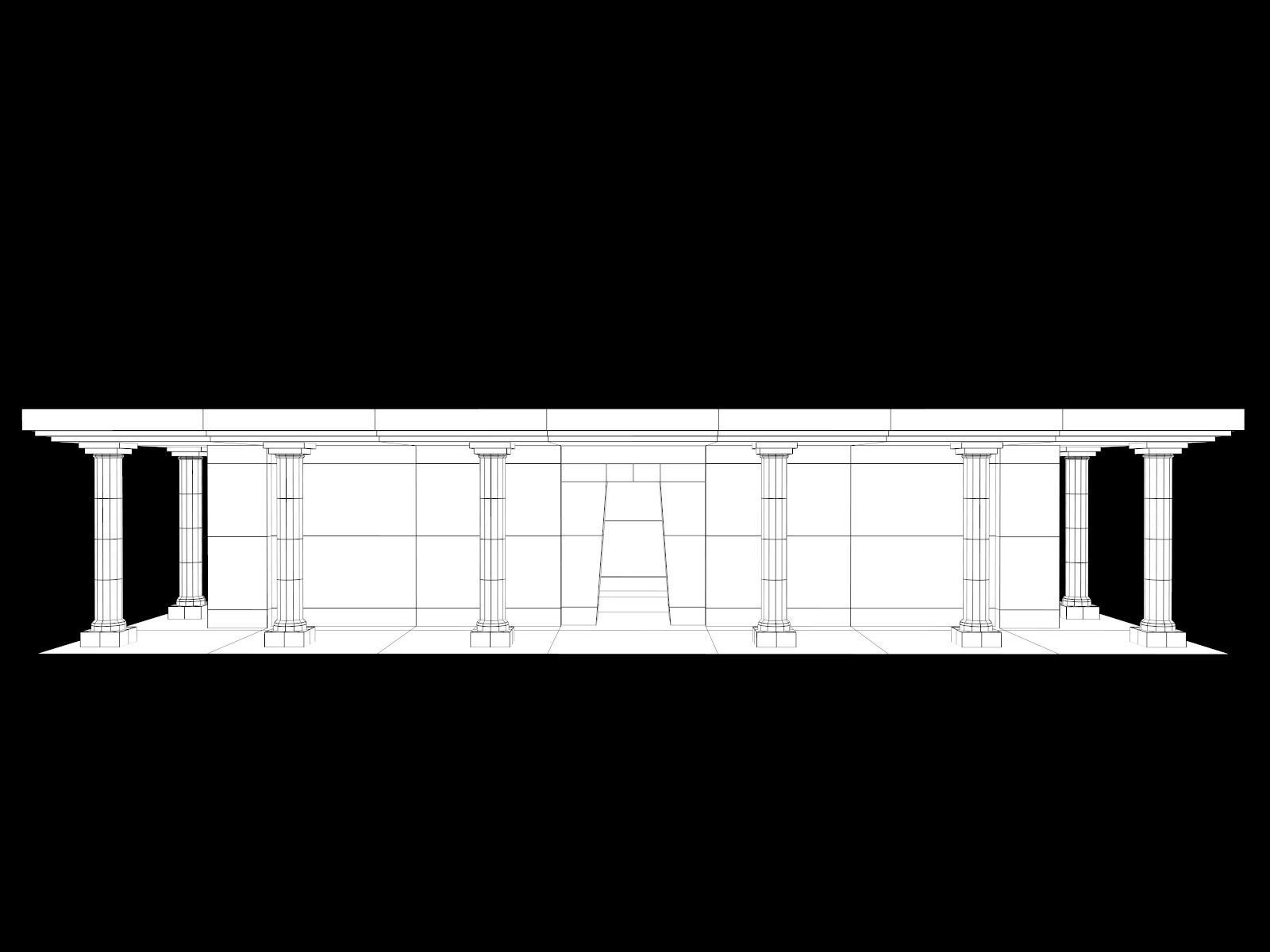 Lowpoly Ancient Temples Collection With Interior Low-poly 3D model_62